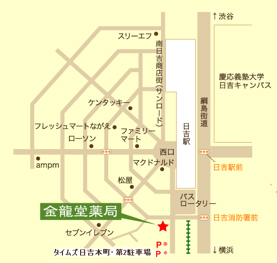 地図：金龍堂薬局
